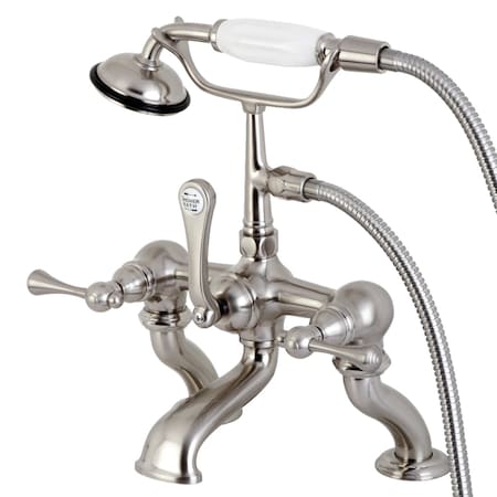 Kingston Brass Deck-Mount Clawfoot Tub Faucet, Brushed Nickel, Deck Mount CC409T8BL